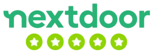 Nextdoor logo featuring five stars, symbolizing community engagement and neighborhood connections
